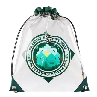 Custom Clear Drawstring Bag - Custom Aprons Now