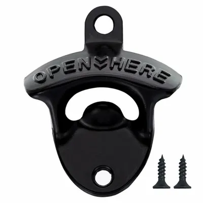 Black Bottle Opener - Custom Aprons Now