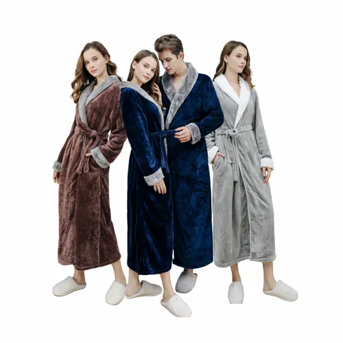 Contrast Fleece Robes - Custom Aprons Now
